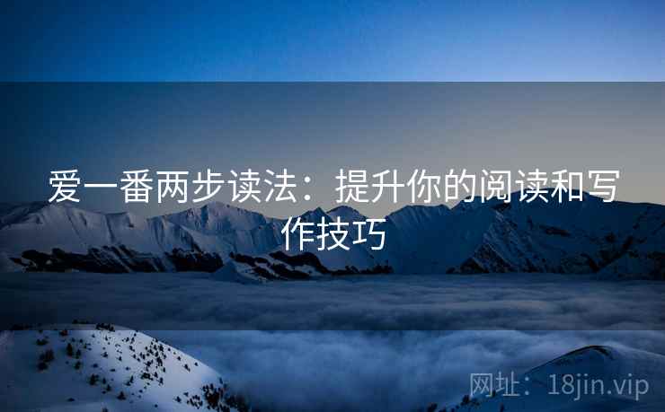 爱一番两步读法:提升你的阅读和写作技巧 爱一番两步读法:提升你的阅读和写作技巧
