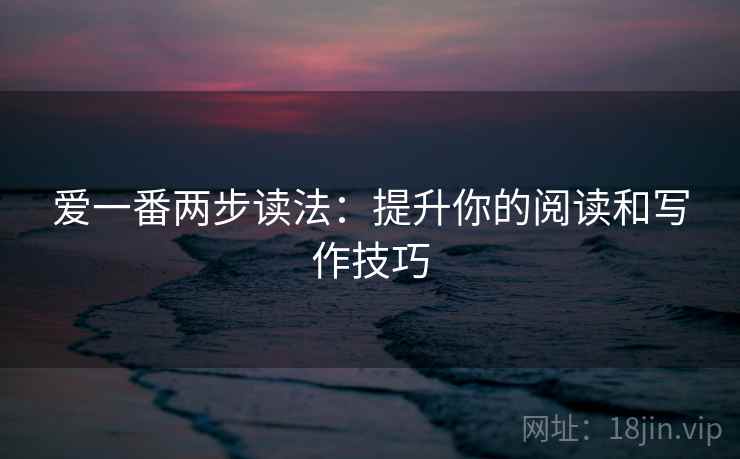 爱一番两步读法:提升你的阅读和写作技巧 爱一番两步读法:提升你的阅读和写作技巧